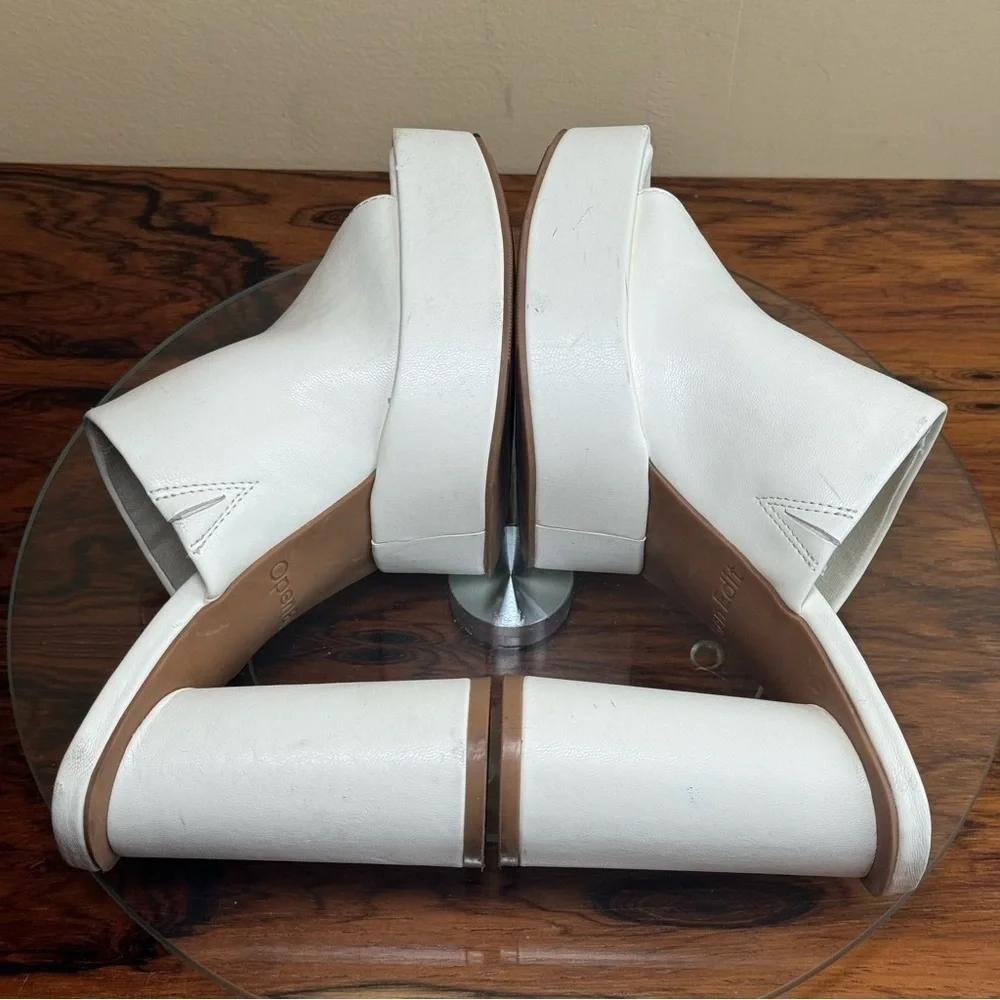 OPEN EDIT Penni Platform Slide Sandal In Ivory